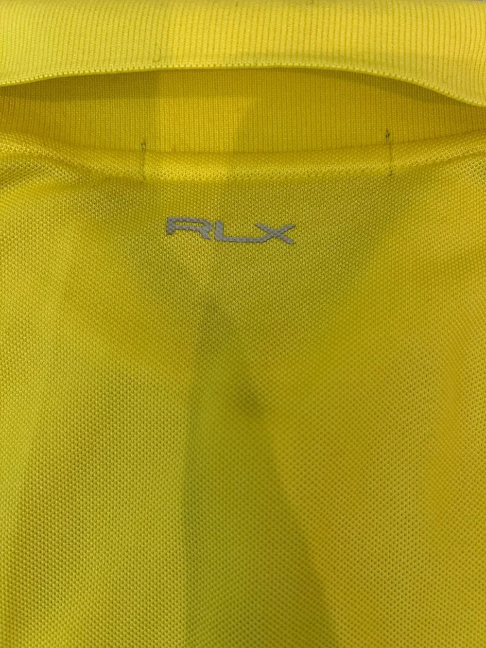 Ralph Lauren RLX Golf Polo Shirt Yellow Performance Stretch Short Sleeve szM?